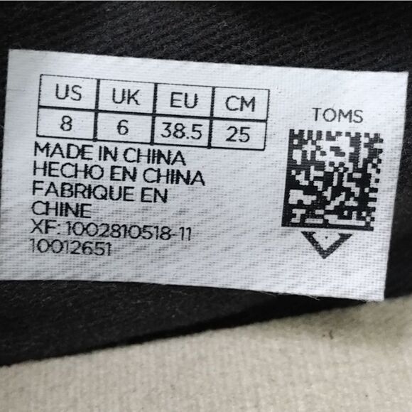 Toms Alpargata Canvas Flats Shoes Women's Size 8 Grey - Picture 8 of 8